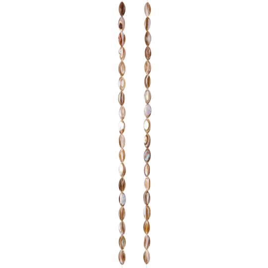 12 Pack: Natural Shell Rice Beads, 12mm by Bead Landing™